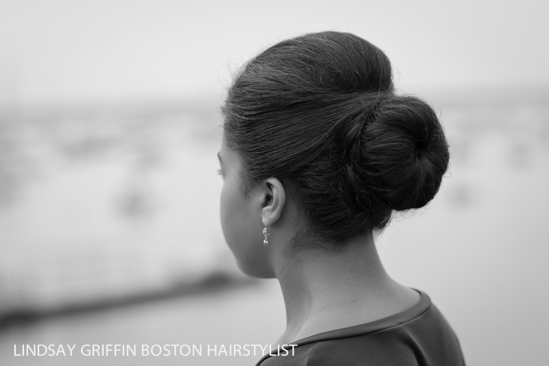 Boston wedding updo hairstylist Lindsay Griffin